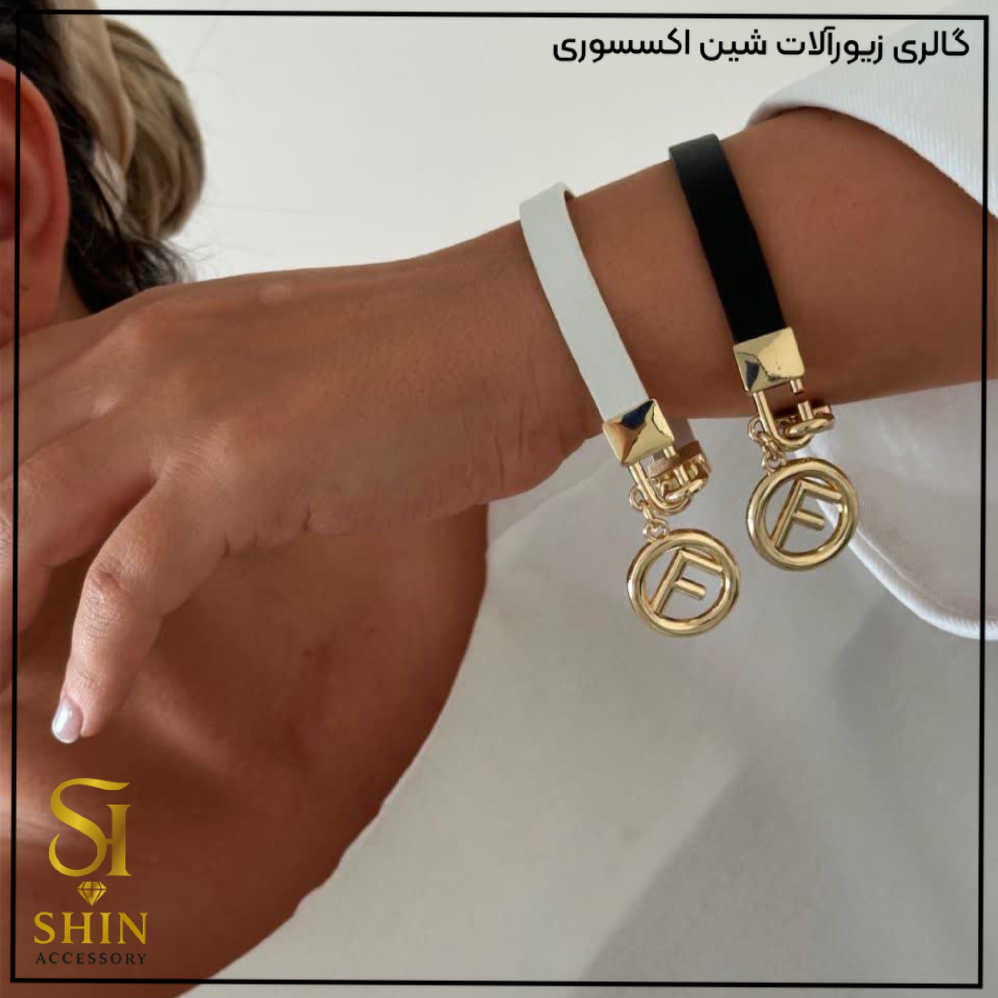 دستبند چرمی زنانه کد dzch01