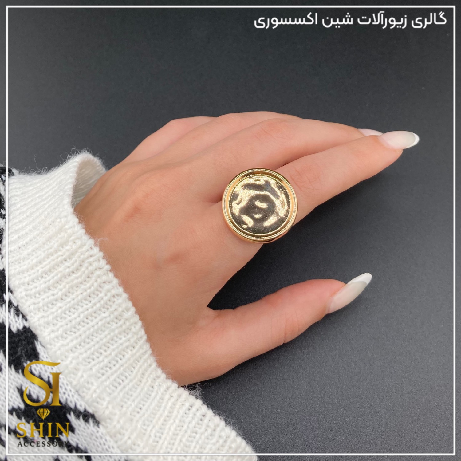 انگشتر زنانه ابکاری نقره کد az29
