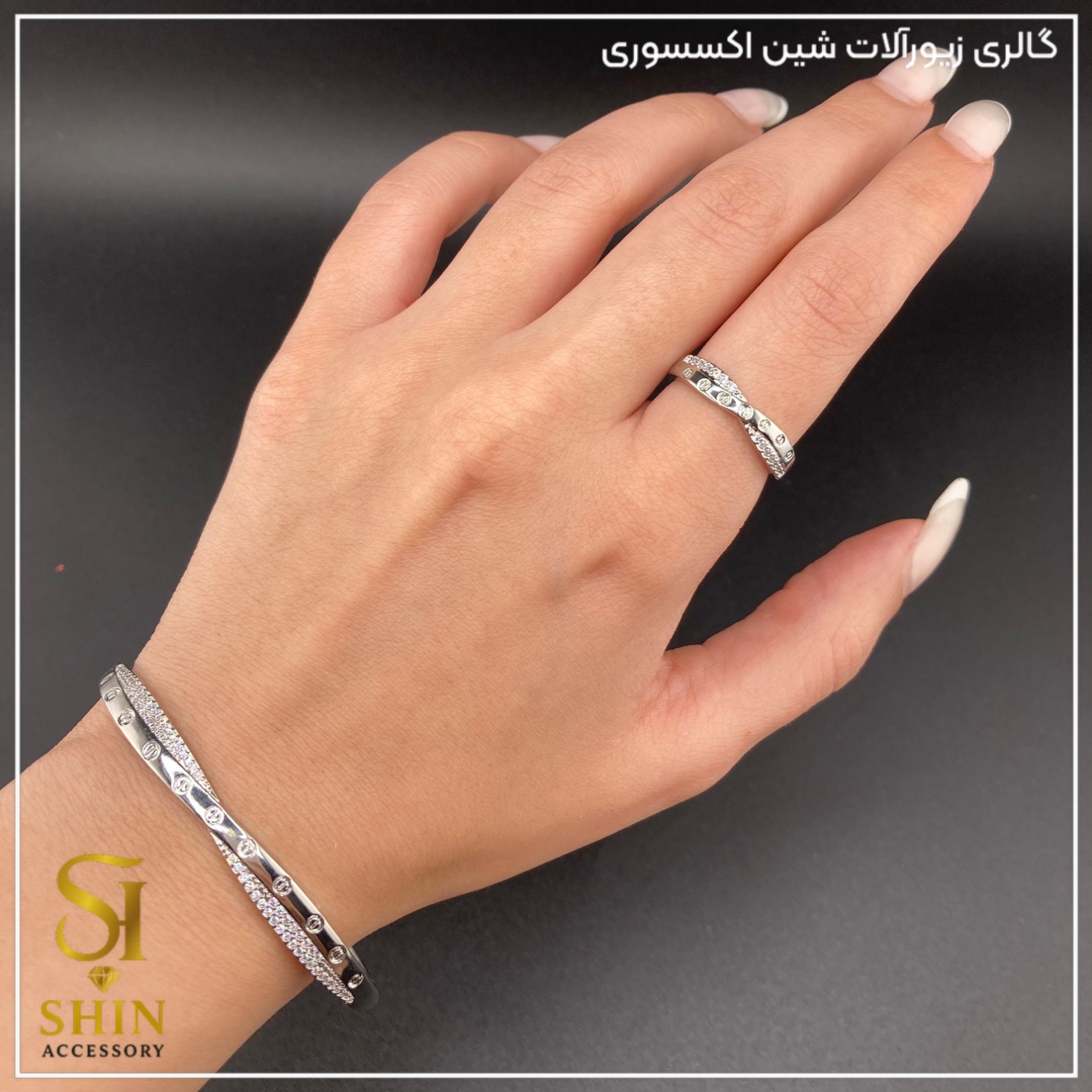 دستبند النگویی انگشتردار کد da02