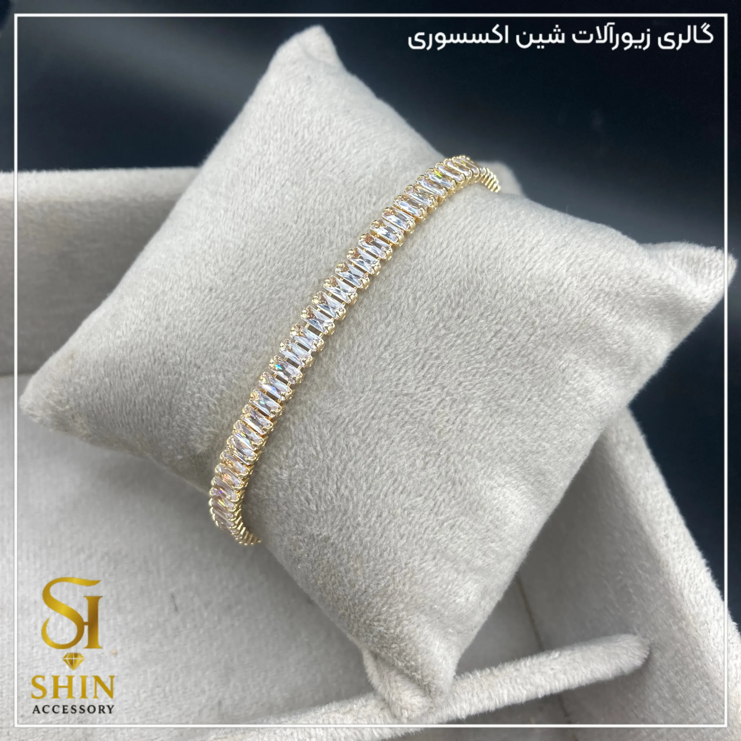 دستبند تنیسی زنانه استیل کد dz10026