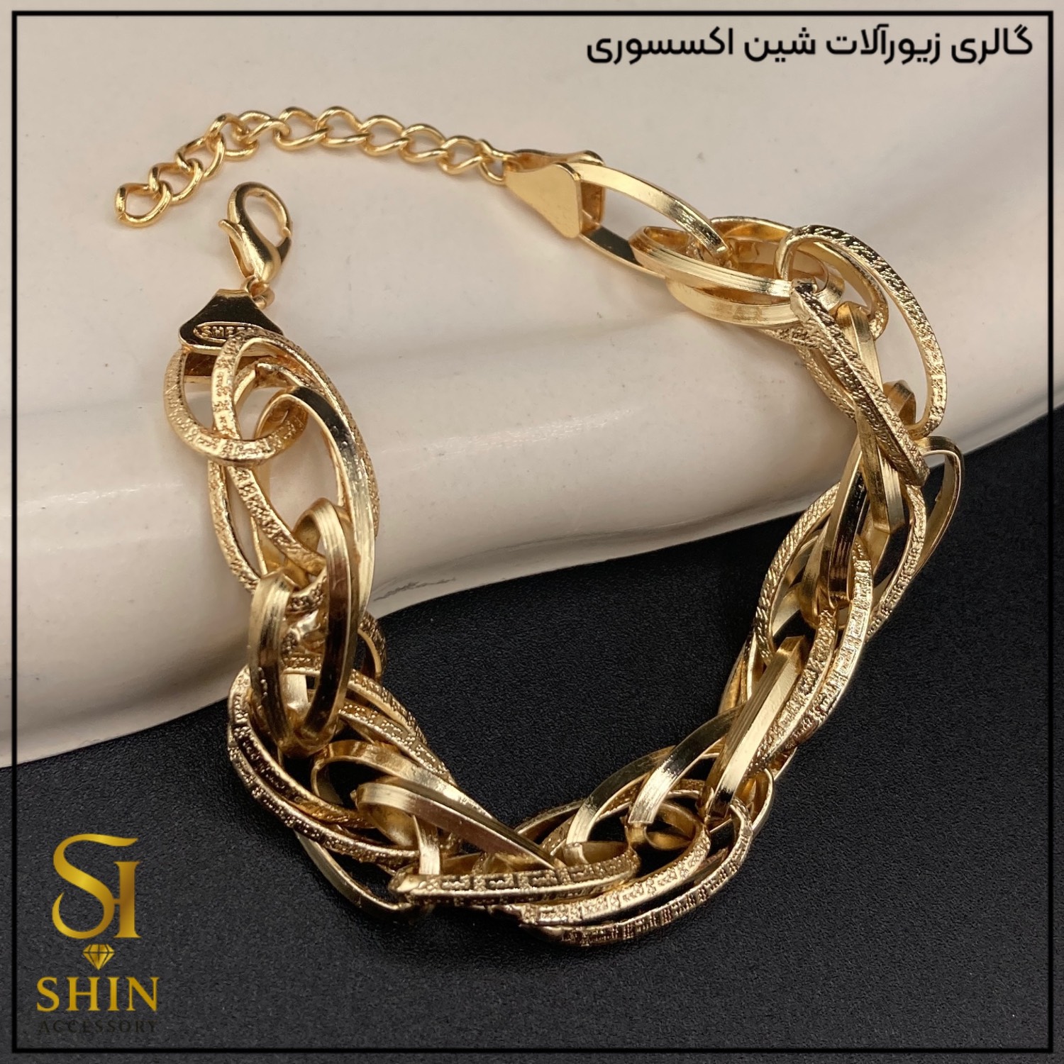 دستبند زنانه استیل دوپیو کد dzd15