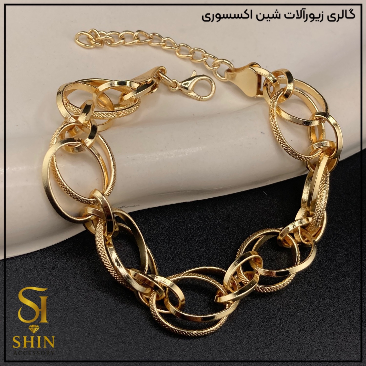 دستبند زنانه استیل دوپیو کد dzd16