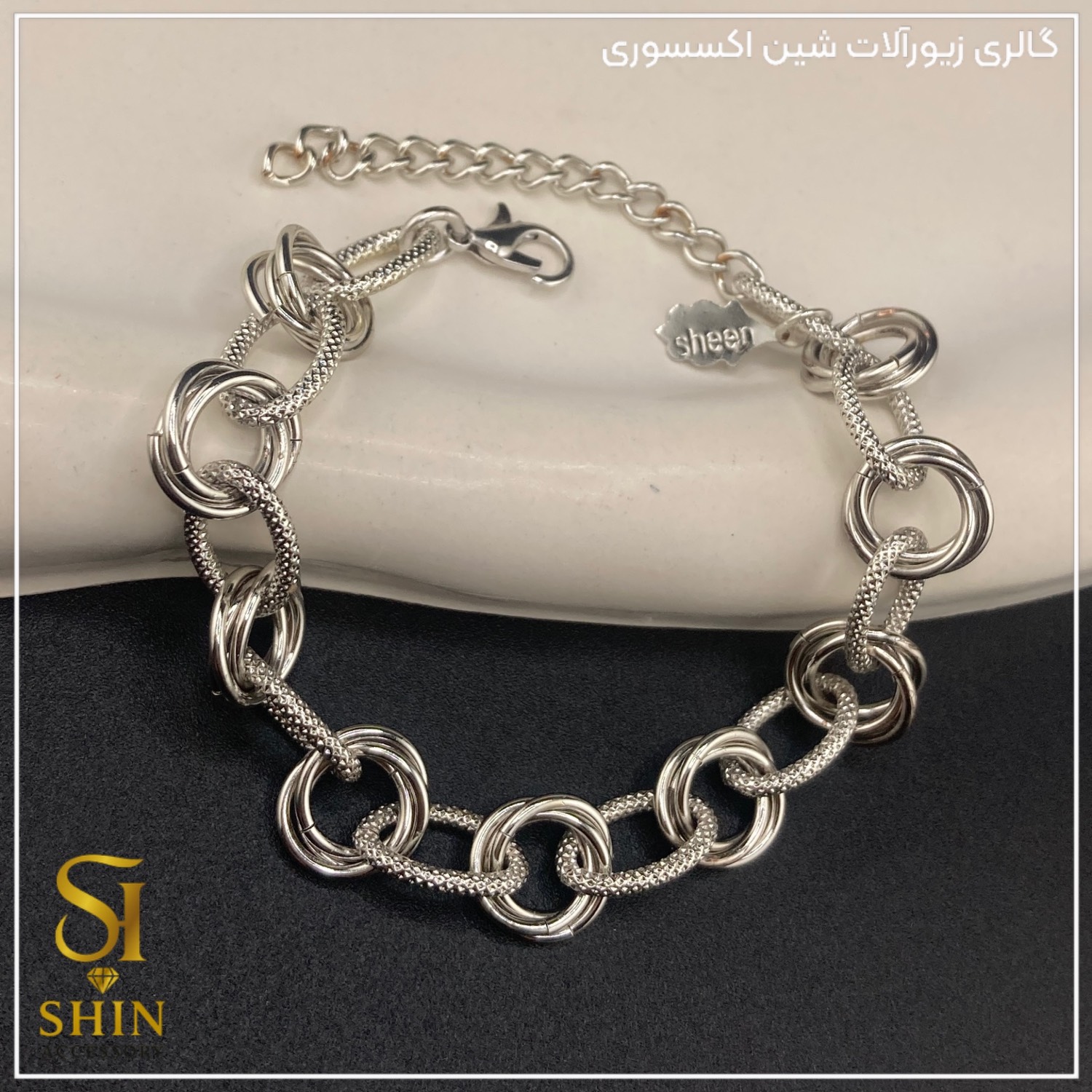 دستبند زنانه استیل دوپیو کد dzd24