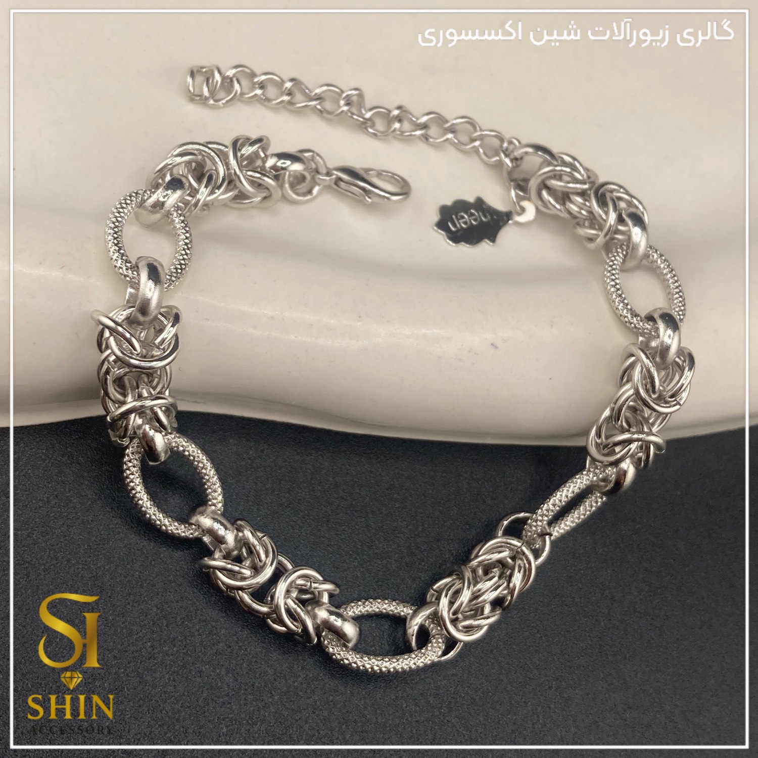 دستبند زنانه استیل دوپیو کد dzd25