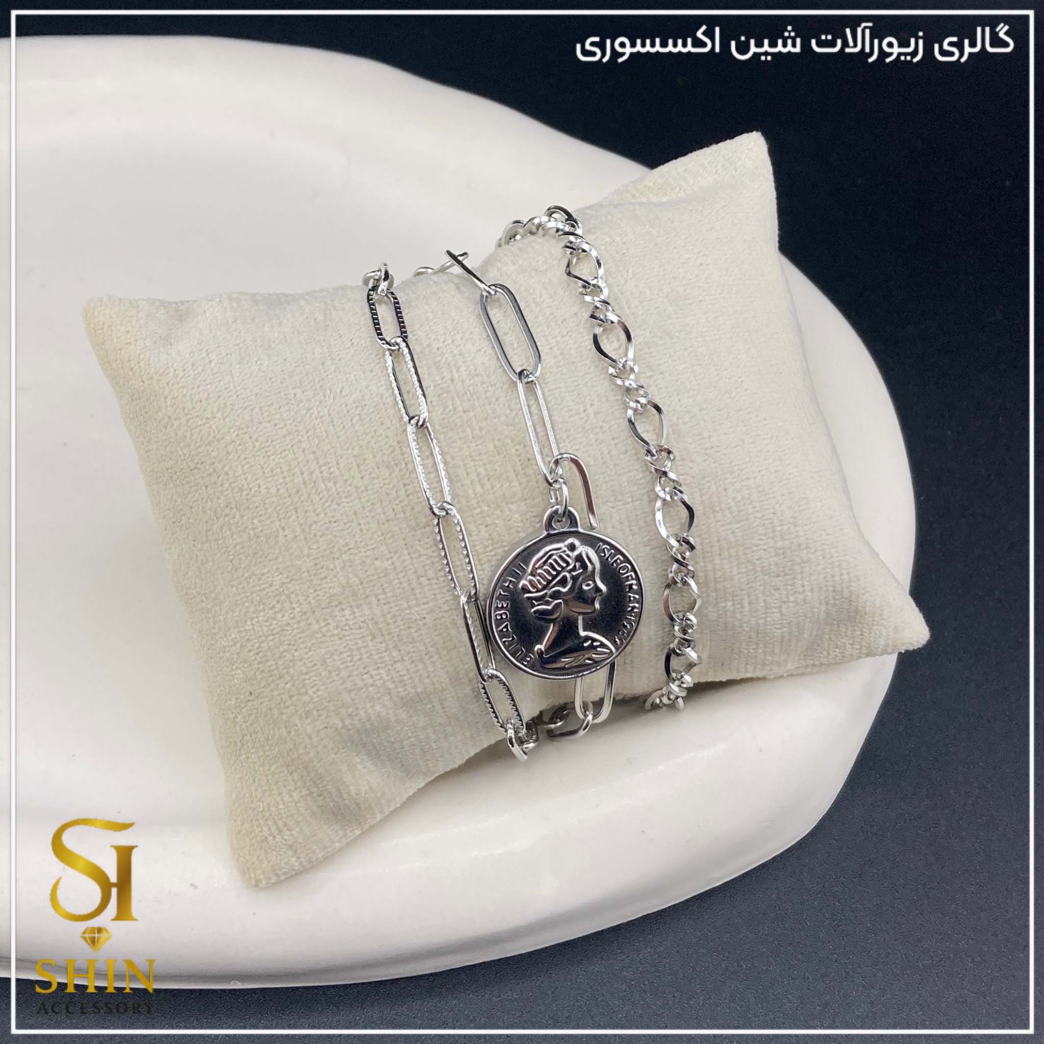 دستبند زنانه دولاین کد dzd03
