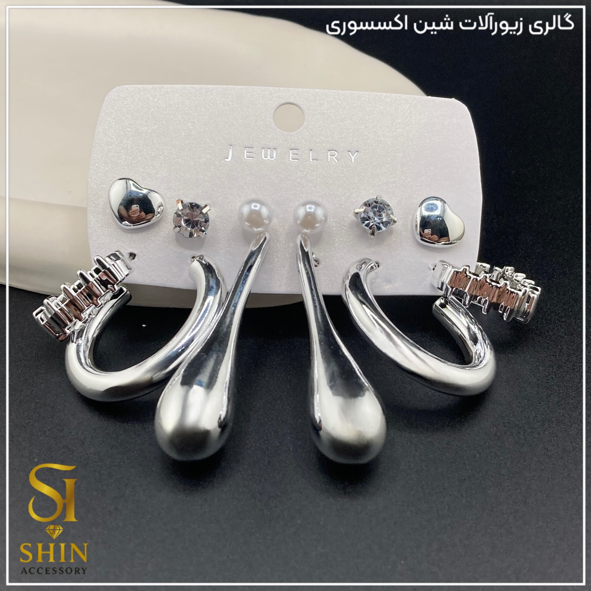 پک گوشواره شش‌تایی کد pg23