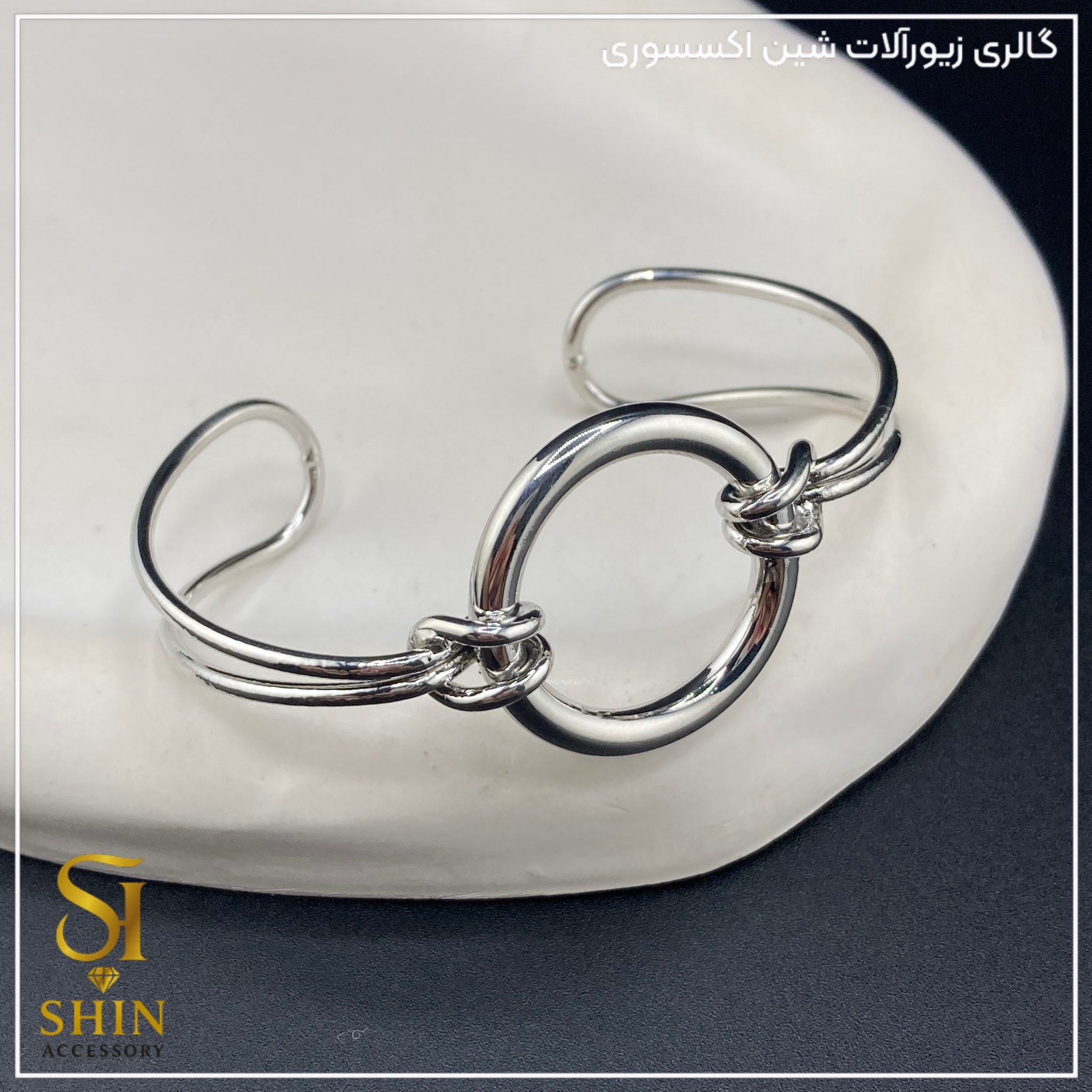بنگل زنانه آب نقره کد bza123