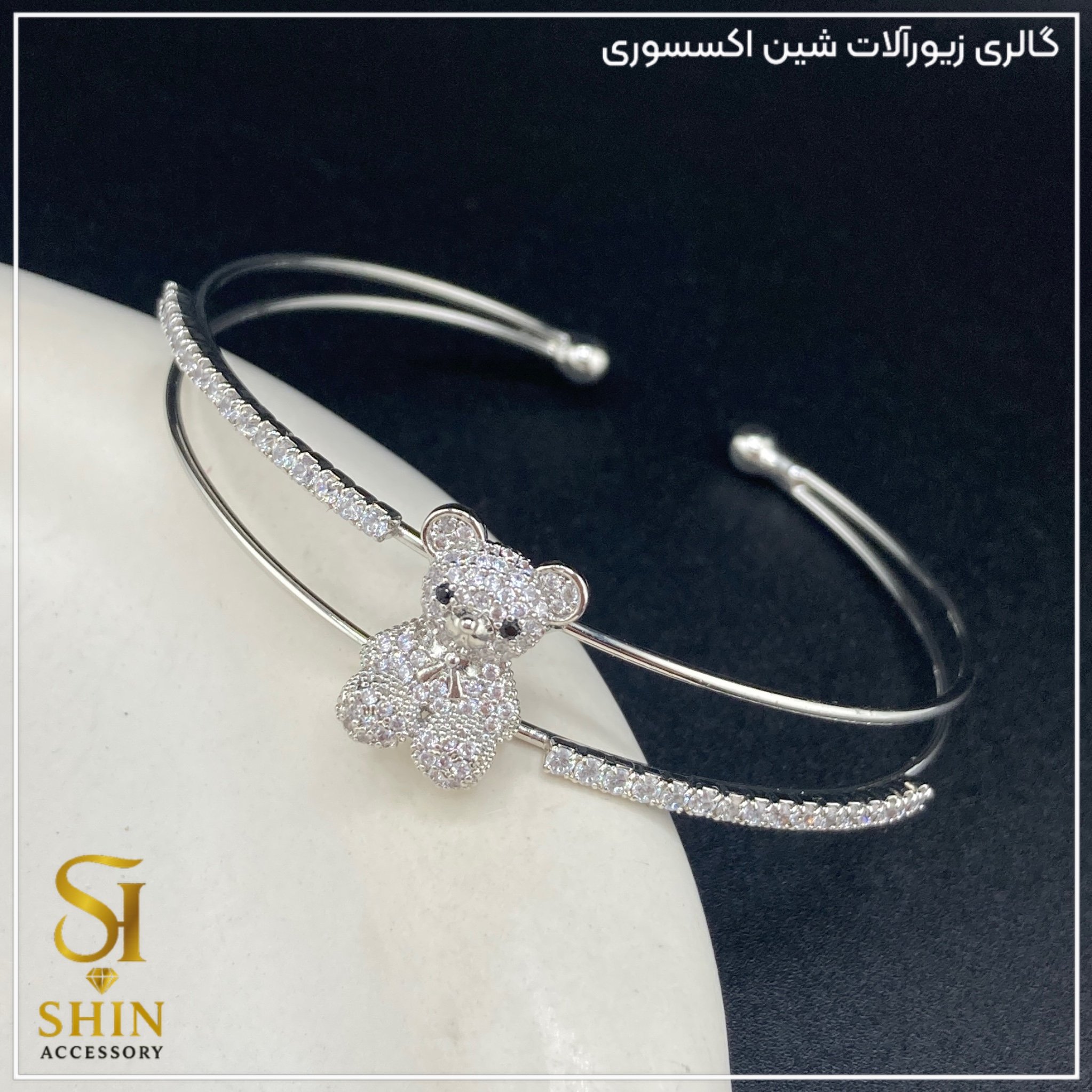 بنگل نگینی زنانه کد bnz08