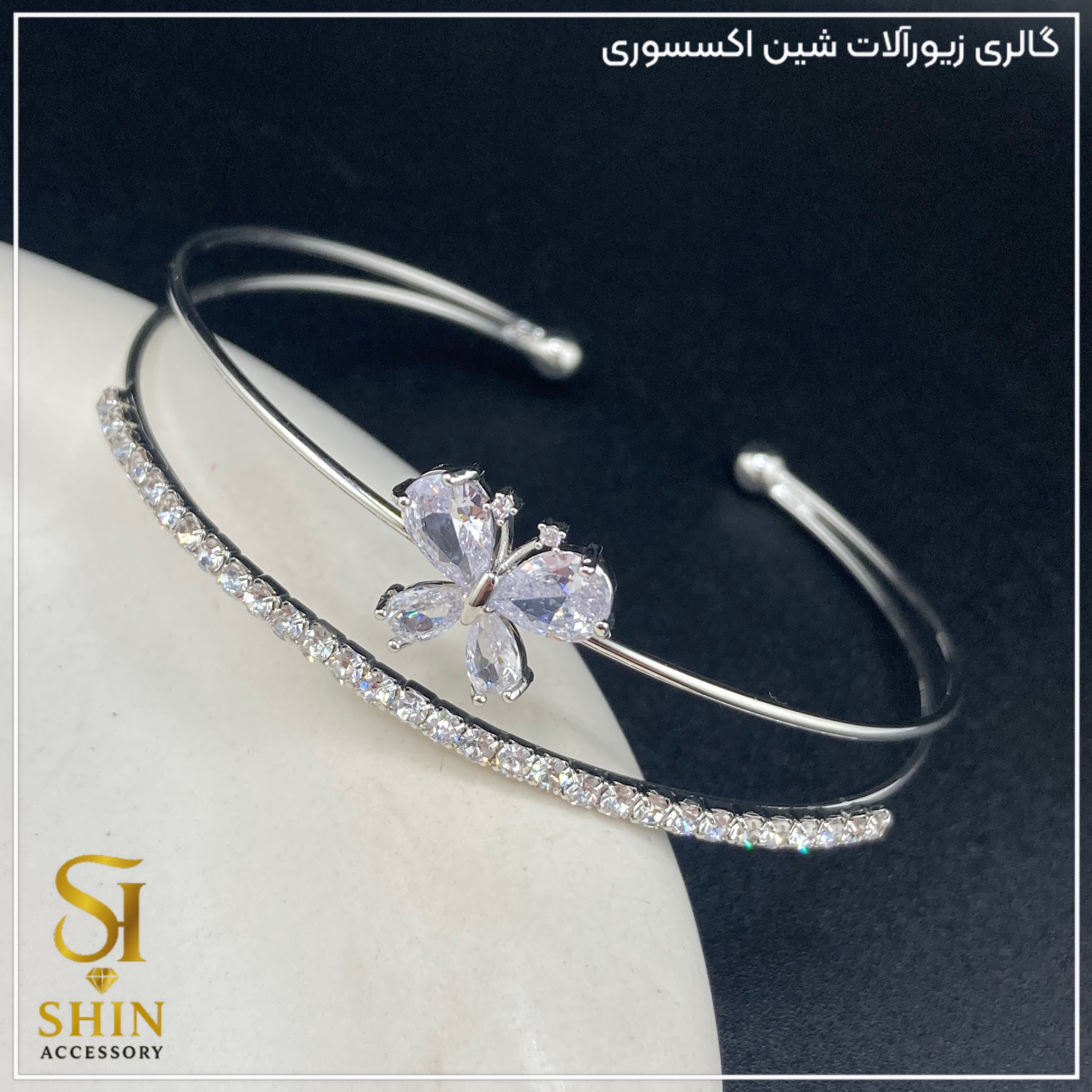 بنگل نگینی زنانه کد bnz09