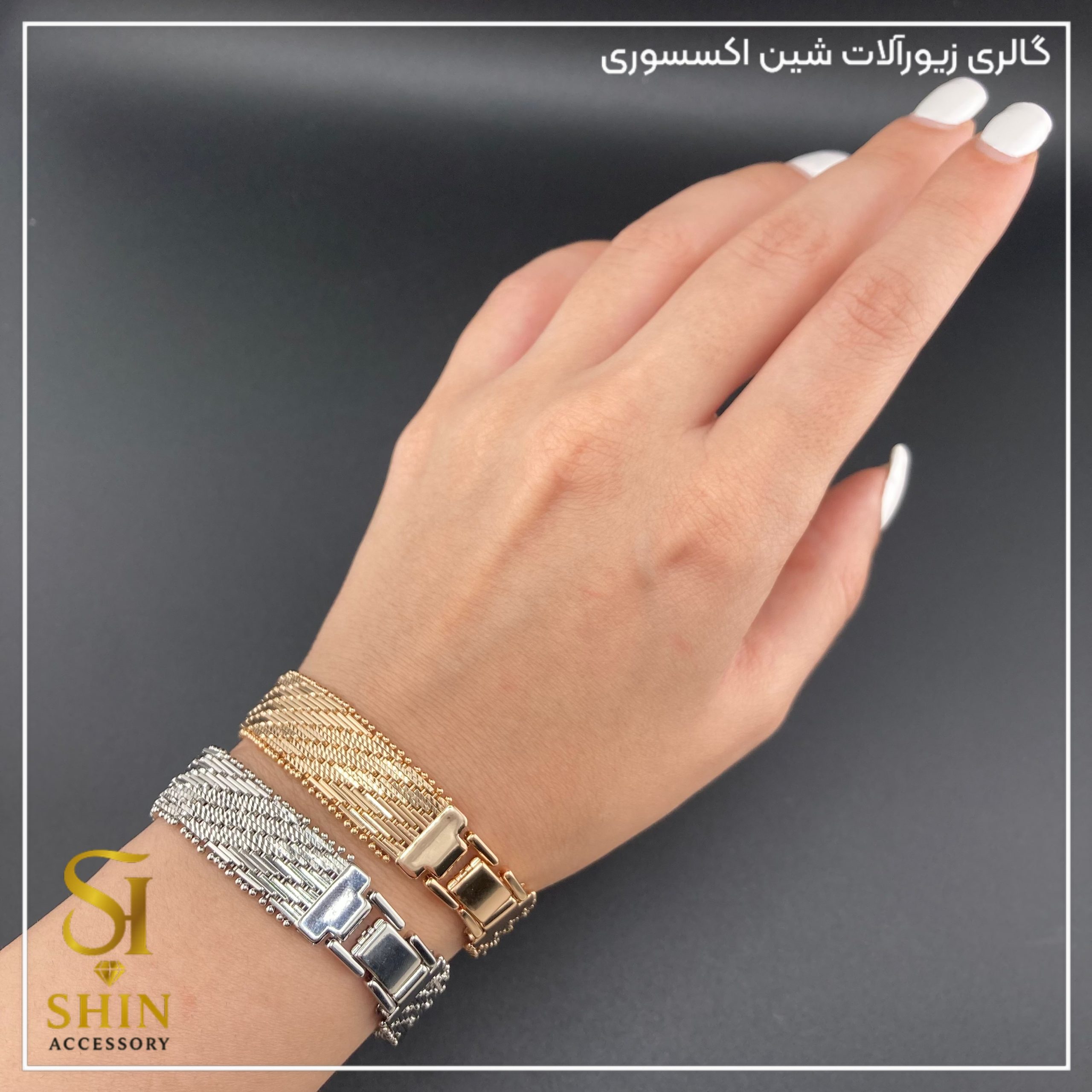 دستبند ژوپینگ جلفای پهن کد dxp789